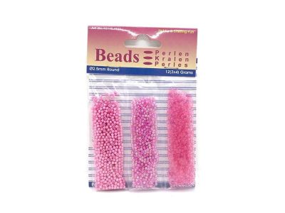 Perlesett trio – 2,5mm 3x4g – Fuchsia