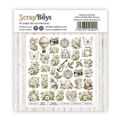 ScrapBoys Romantic Garden  SB-ROGA-12  Die Cuts 47pcs - Bilde 2