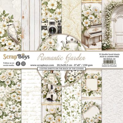 ScrapBoys Romantic Garden  SB-ROGA-10  8x8 Blokk