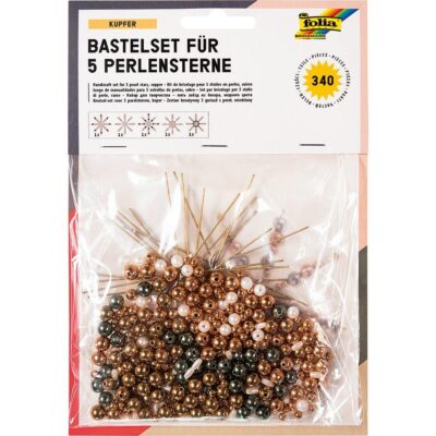 Folia Hobbysett Perlestjerner 5stk – Kobber