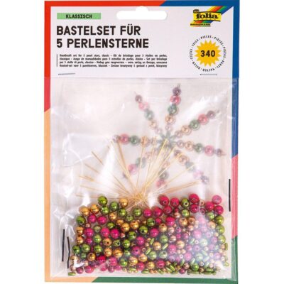 Folia Hobbysett Perlestjerner 5stk – Klassisk