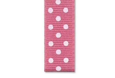 Prikkete bånd 10mm – 45 Rosa – 10m