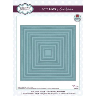 Creative Expressions • Noble collection craft die Stitched squares set B