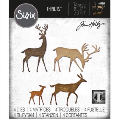 Sizzix • Thinlits Die Darling Deer by Tim Holtz Set 4PK