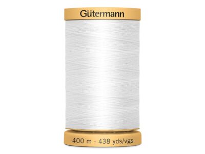 Gutermann,Laska bomull,hvit,400m