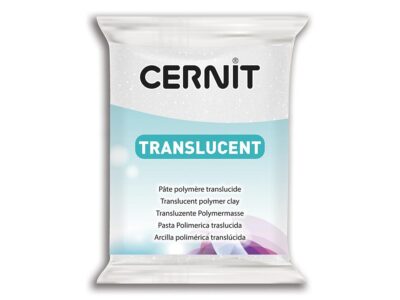 Cernit Translucent 56g – 010 Hvit glitter