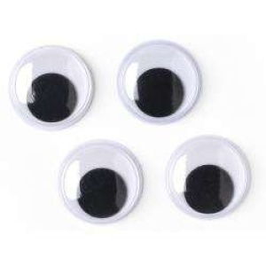 Cousin DIY Paste-On Wiggle Eyes 20mm 4Pkg Sort