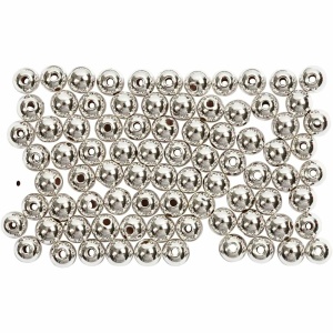 Voksperler Dia: 4mm, 0,7mm Sølv