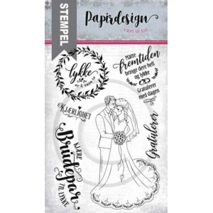 Papirdesign Stempel Brudepar
