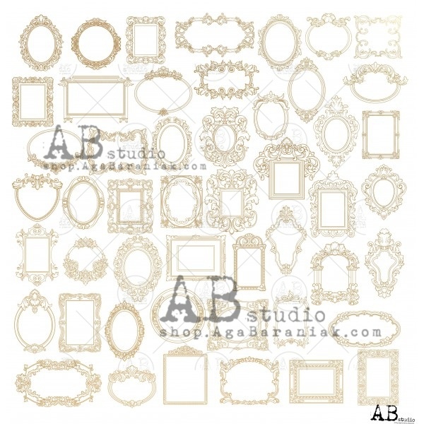 ABstudio Glam paper Shiny little frames Gull no3