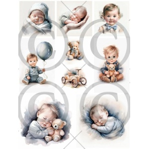 Papirdesign Motivark - Babygutt