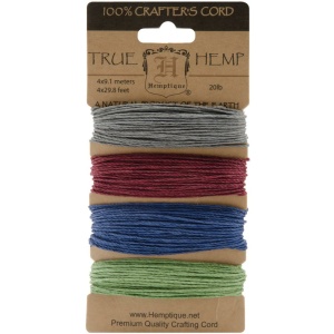 Hemptique Hemp Cord 20lb 120' Earthy Pastel