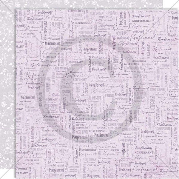 Papirdesign - Fryd og Glede - Årets konfirmant, lilla