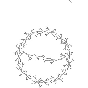 Card-io Twiggy Wreath Majemask Stensil