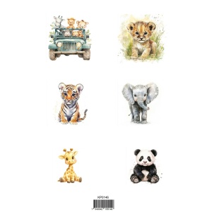 Reprint Wild Animals - A4 klippeark