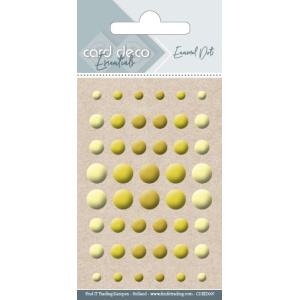 Card Deco Dots Glossy Yellow