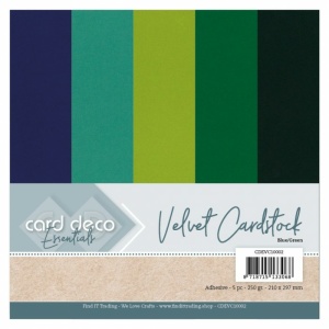 Velvet Cardstock Blue/Green