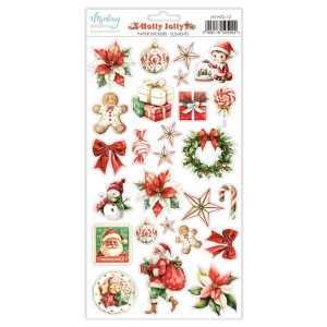 Mintay Holly Jolly Papir klistremerker