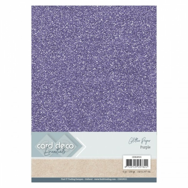 Glitter kartong A4 Purple