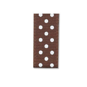 Prikkete bånd 10mm – 12 Brun – 10m