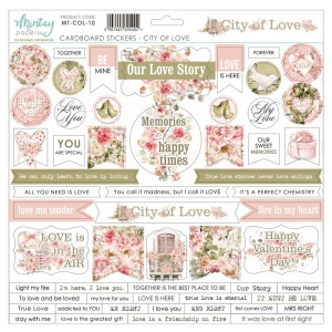 Mintay City of Love 10 Cardboard Stickers