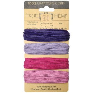 Hemptique Hemp Cord 20lb 120' Berry Bar