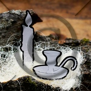 Papirdesign Dies - Lys og lysestake