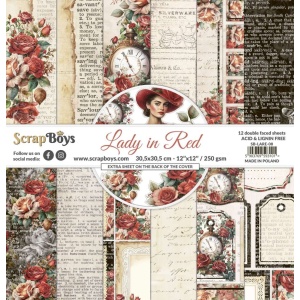ScrapBoys Lady in Red SB-LARE-08 12x12 Blokk