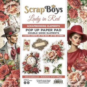 ScrapBoys Lady in Red SB-LARE-11 Pop Up