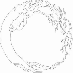 Card-io Round Tree Majemask Stensil