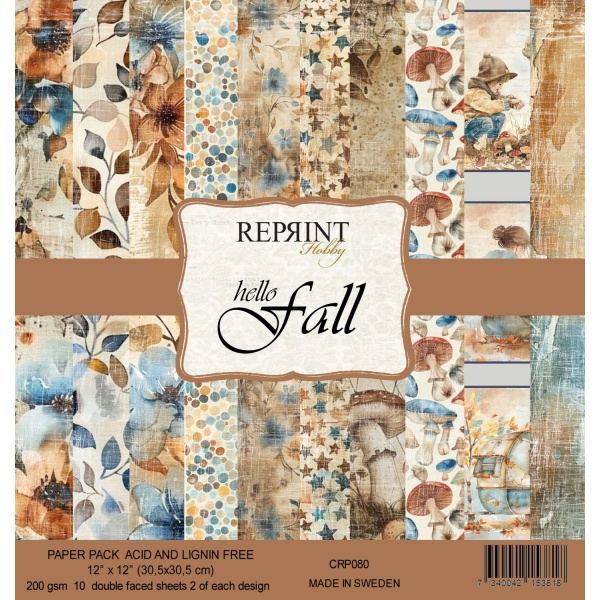 Reprint - Hello Fall Collection 12x12" Blokk