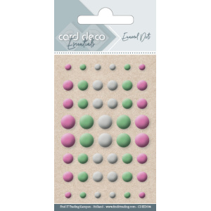 Card Deco Dots Matt Rose Green White