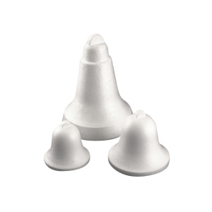 Isoporklokke – hel – 90mm m/topp