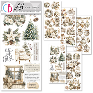 Ciao Bella Winter Season Klistremerker, ca 30 stk, 5 ark