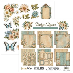 ScrapBoys Vintage Elegance-10 8X8 Blokk