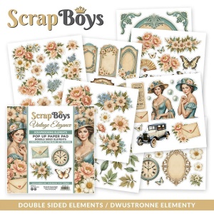ScrapBoys Vintage Elegance-11 Pop Up Blokk