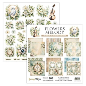 ScrapBoys Flowers Melody-08 12X12 Blokk