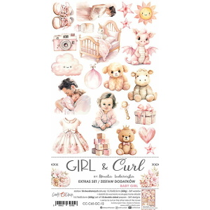 Craft O`Clock Girl & Curl Sett med 18 stk klippeark