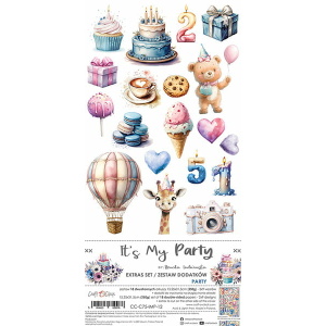 Craft O`Clock It`s My Party Sett med 18 stk klippeark