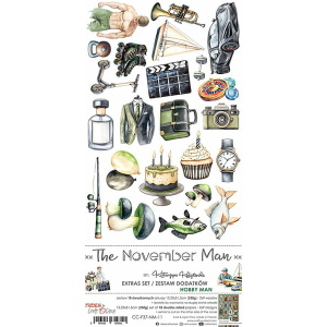Craft O`Clock The November Man Sett med 18 stk Klippeark