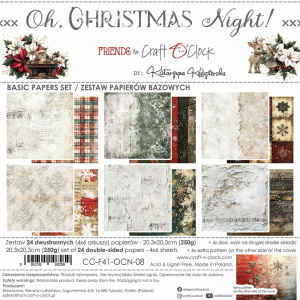 Craft O`Clock Oh Christmas Night 8X8 Blokk Basic