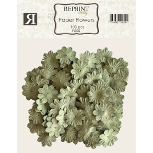 Reprint Mini Papirblomster 20 mm 100 stk Grønn