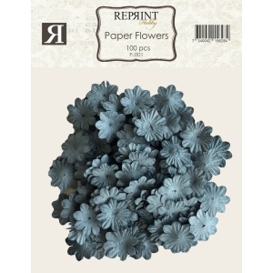 Reprint Mini Papirblomster 20 mm 100 stk Blå