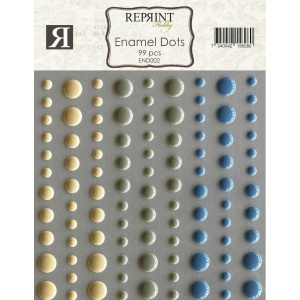Reprint Selvklebende Enamel Dots 90 stk - Hip Hip Horray