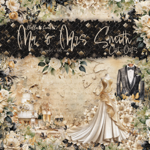 BellaLuna Mr & Mrs Smith Cut Outs Collection 8"x8"
