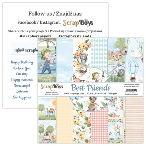 ScrapBoys Best Friends 10 8x8 Blokk