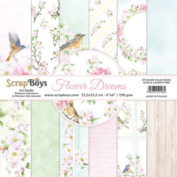 ScrapBoys Flower Dreams 09 6x6 Blokk