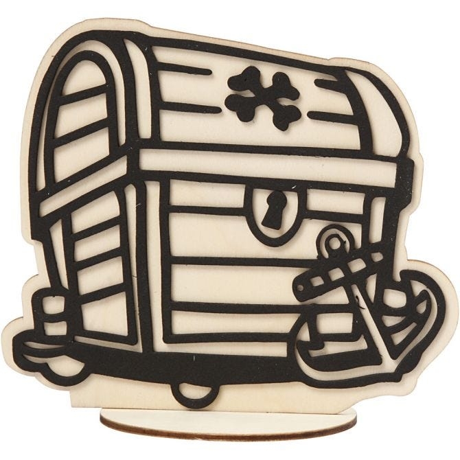 Dekorasjonsfigur Skattekiste H: 13,5 cm - Bilde 1