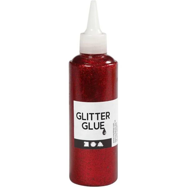 Glitterlim  Rød 118ml
