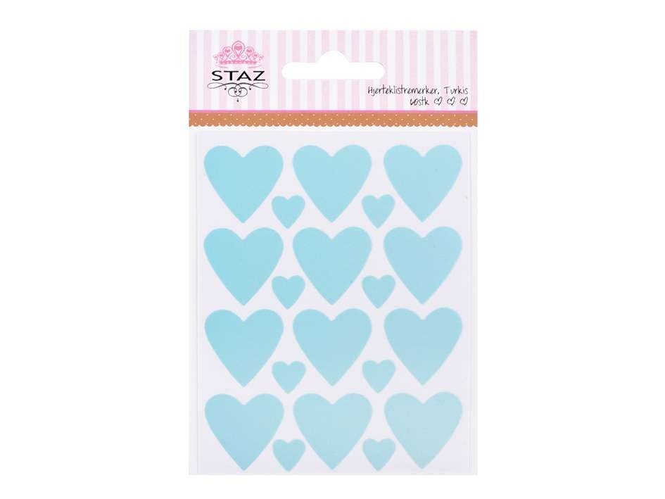 Staz Klistremerker – Hjerte Turkis - Bilde 1